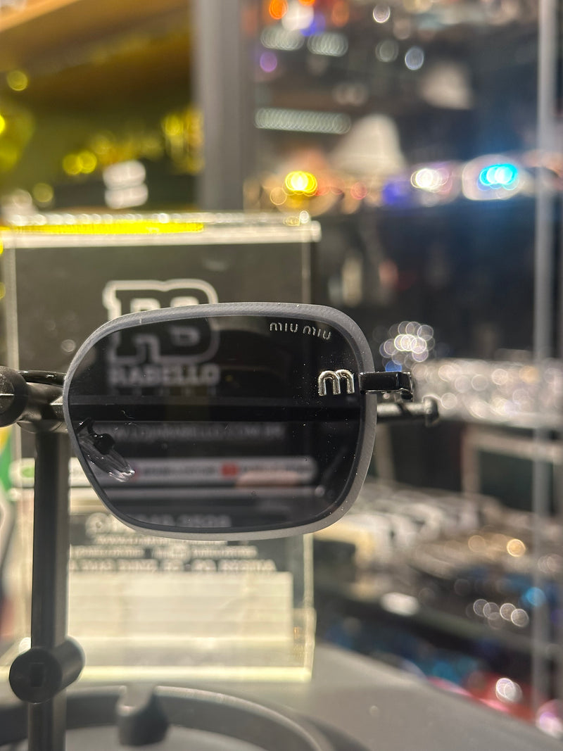 Óculos Miu Miu Retangular Armação Black Lente Preta - Pronta Entrega