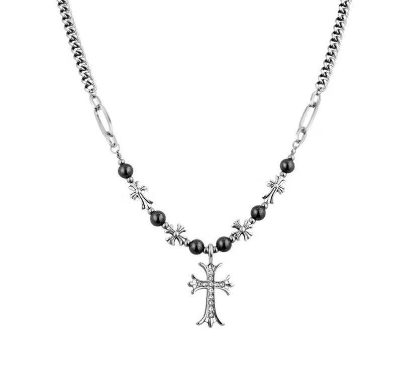 Colar Chrome Hearts Vintage Y2K Prata - Pronta Entrega