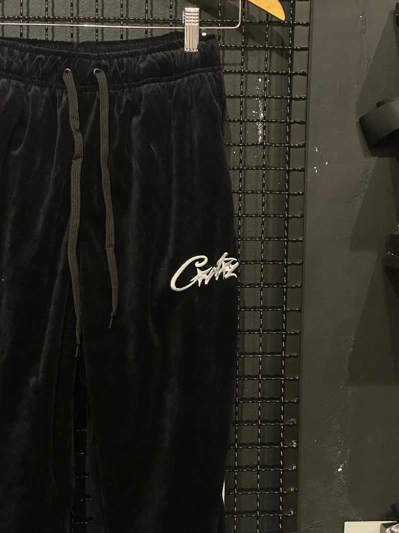 Conjunto Corteiz VVS Velour Jacket Black - Pronta Entrega