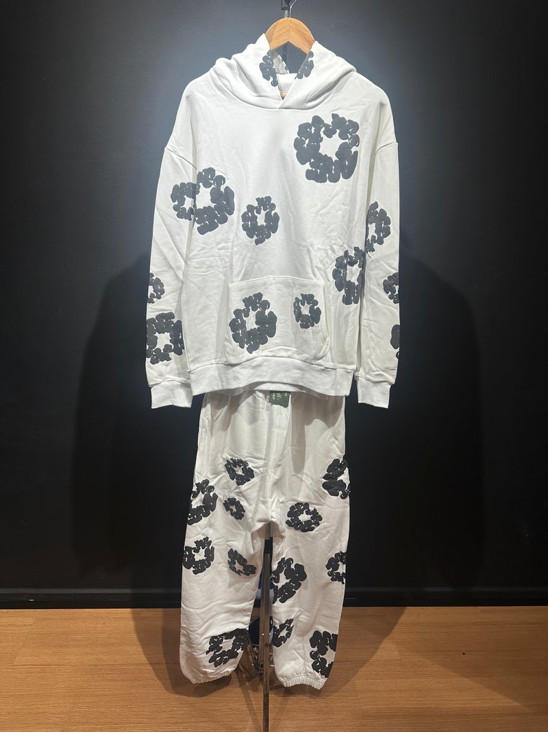 Conjunto Denim Tears White/Black Moletom + Calça - Pronta Entrega