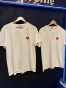 Camiseta Comme des Garçons Red Heart White - Pronta Entrega