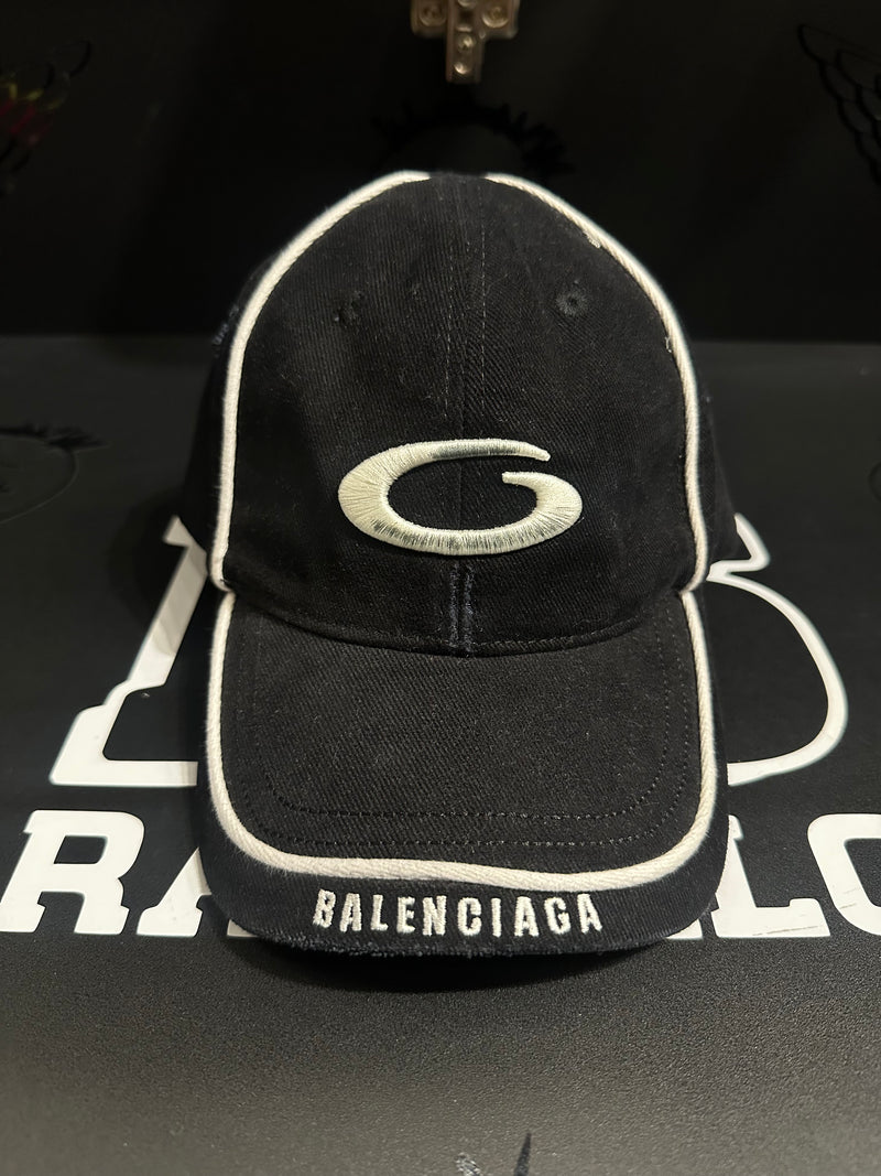 Boné Balenciaga Preto Aba Curva Logo Bordado - Pronta Entrega