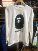 Moletom BAPE A Bathing Ape Overdye Crewneck Branco - Pronta Entrega