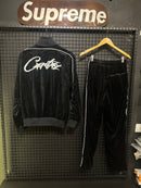 Conjunto Corteiz VVS Velour Jacket Black - Pronta Entrega