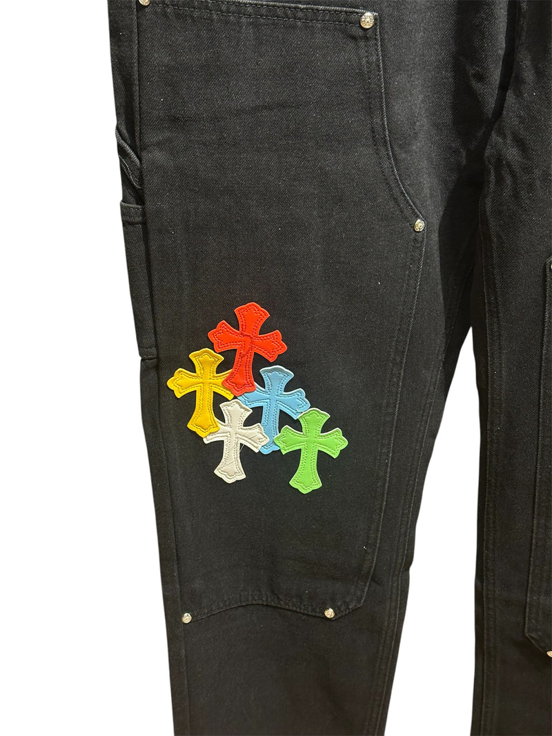 Calça Chrome Hearts Jeans Black Patch Carpenter - Encomenda