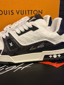 Tênis Louis Vuitton LV Trainer White Black 1854  - Pronta Entrega