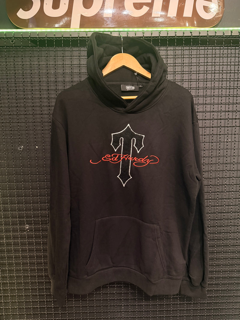 Moletom Trapstar x Ed Hardy Black - Pronta Entrega