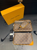 Bolsa Louis Vuitton Bag Trio Messenger Cobalt Marrom - Pronta Entrega