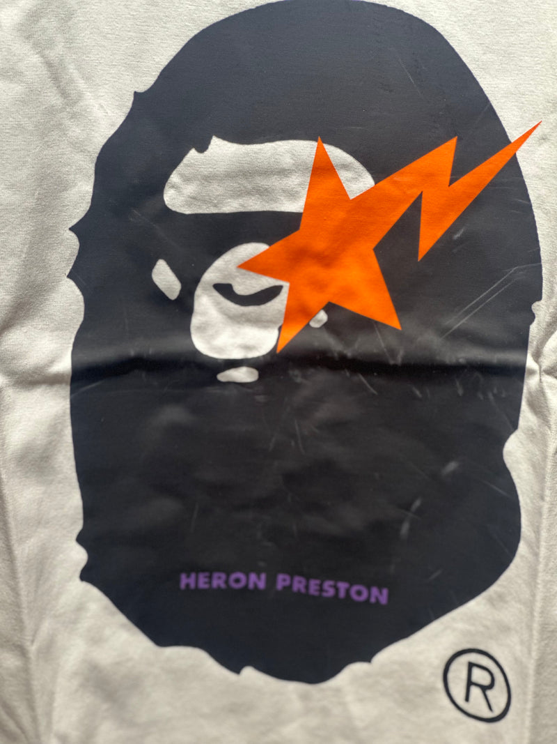 Camiseta BAPE Heron Preston Branca - Pronta Entregar
