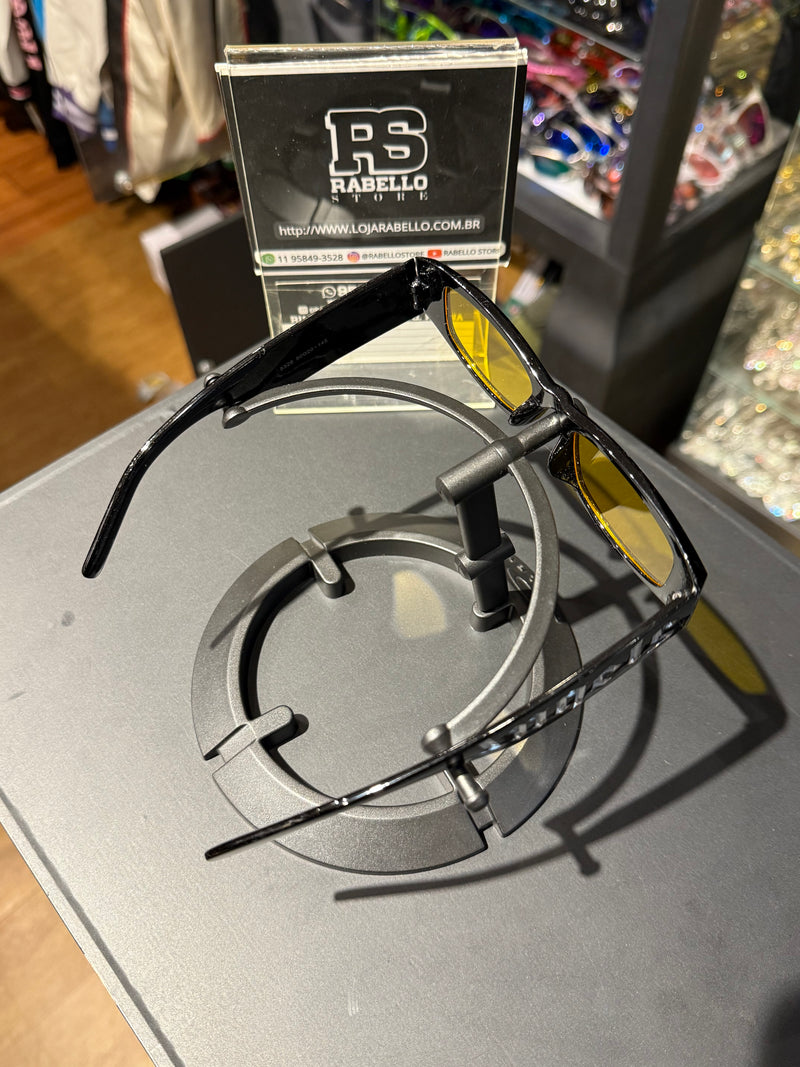Óculos Palm Angels Preto Lente Transparente Amarelo - Pronta Entrega