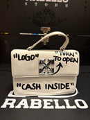 Bolsa OFF-WHITE 1.4 Jitney Bag "CASH INSIDE" Off White Branca - Pronta Entrega