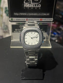 Relógio Patek Philippe Silver Fundo Branco - Pronta Entrega