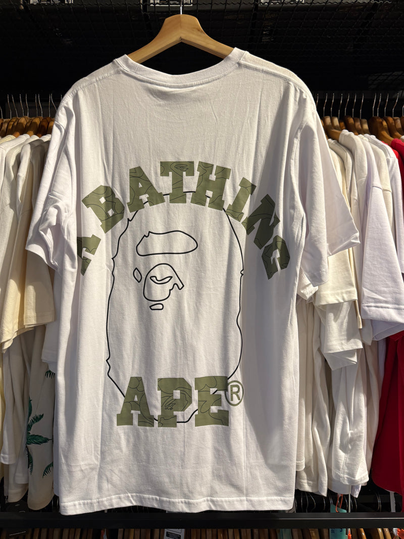 Camiseta BAPE ‘Abathing Ape’ Ape head Branca - Pronta Entrega
