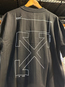 Camiseta Off-White Line Oversized Preto - Pronta Entrega