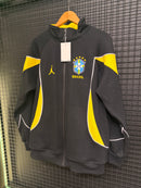 Jaqueta Jordan x Brasil Preto Amarelo 2026/27 - Pronta Entrega