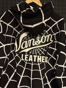 Jaqueta Vanson Leathers x Supreme Moletom Spider-Man Zip Up Hooded Black SS26-W14 - Pronta Entrega