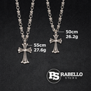 Kit Chrome Hearts Colar e Pulseira Aço inoxidável - Pronta entrega