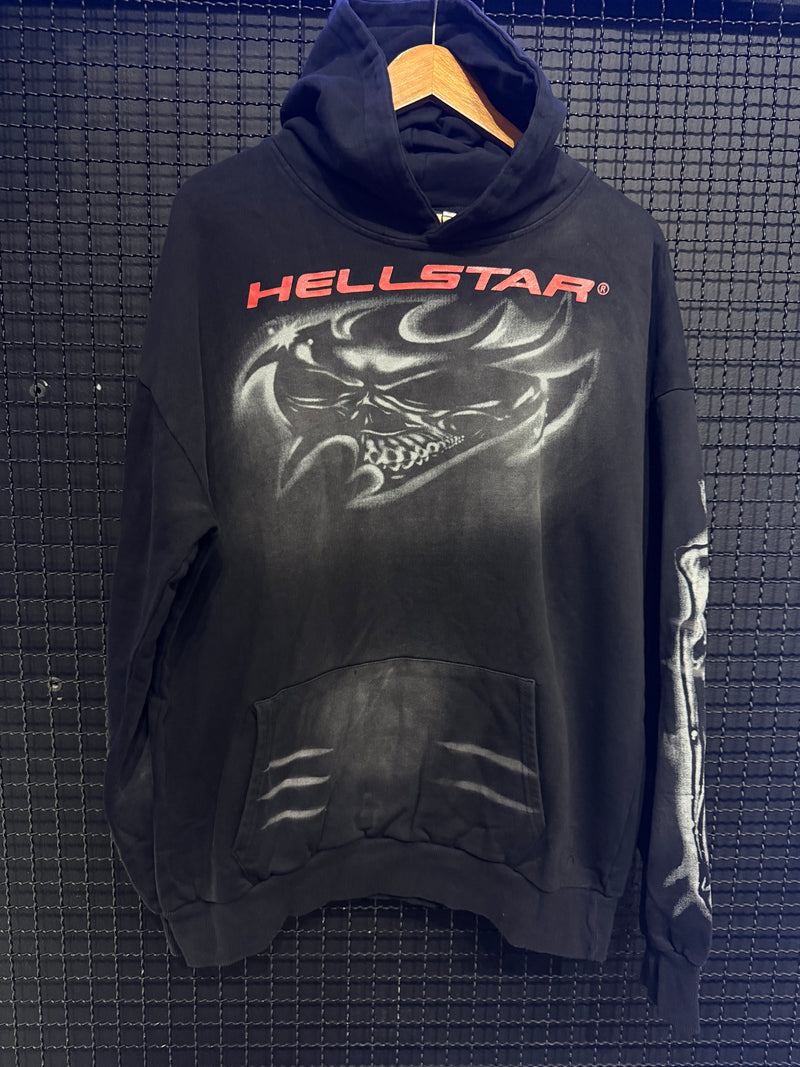 Moletom Hellstar Airbrushed Skull Black - Pronta Entrega