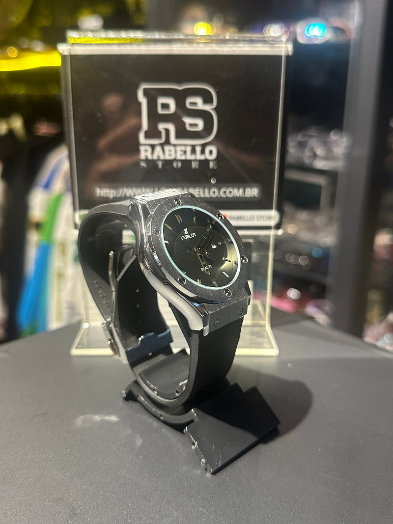Relógio Hublot Silver Fundo Black - Pronta Entrega