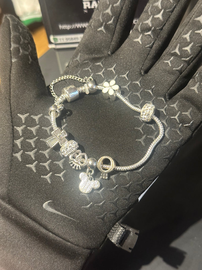 Pulseira Prata Multi Berloques - Pronta Entrega