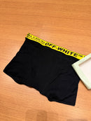 Cueca Off-White Preta Boxer - Pronta Entrega