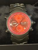 Relógio Oakley GMT Black Fundo Vermelho - Pronta Entrega