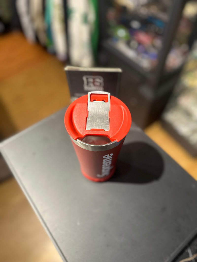 Copo Térmico Supreme Vermelho 473ML Com Caixa de Som Embutida e Abridor de Lata - Pronta Entrega