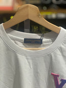 Camiseta Louis Vuitton Branca Multicolor - Pronta Entrega