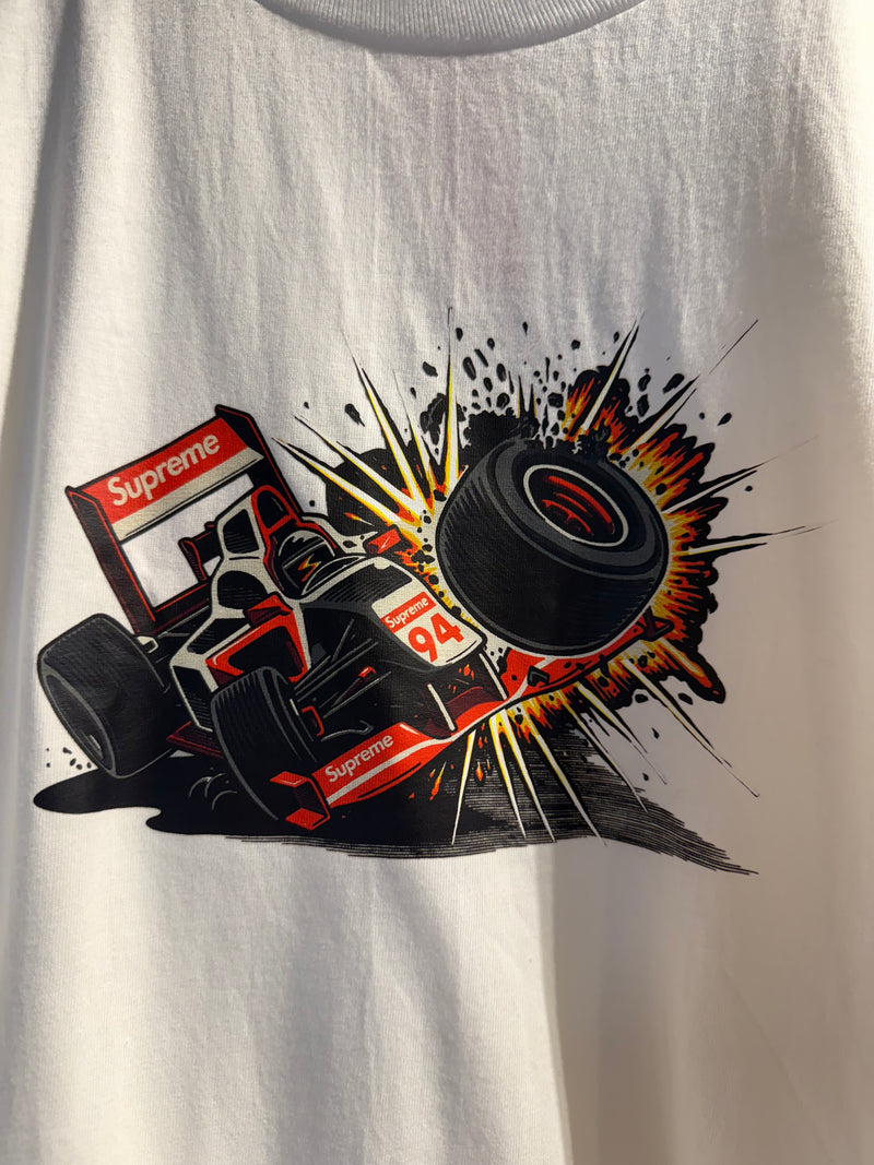 Camiseta Supreme Crash Tee Branca - Pronta