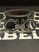 Cinto Ferragamo Preto Fivela Gancini 110 CM  - Pronta Entrega