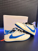 Tênis Nike Air Jordan 1 Low Travis Scott Fragment Military Blue - Pronta Entrega