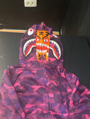 Jaqueta Bape Shark Purple Camo Full Zip - Pronta Entrega