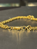 Pulseira Groumet Prata Fecho Trava 20 CM - Pronta Entrega