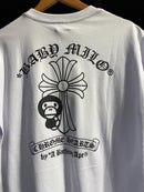 Camiseta BAPE Bayb Milo X Chrome hearts Branca - Pronta Entrega