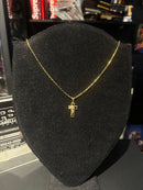 Corrente Cartier Banhada Pingente Jesus Cristo/Cruz 40 CM - Pronta Entrega