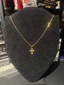 Corrente Cartier Banhada Pingente Cruz 30 CM - Pronta Entrega