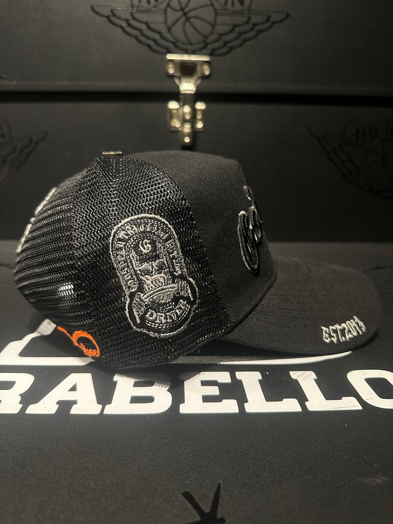 Boné Aba Curva Trucker Godspeed Forever Black - Pronta Entrega