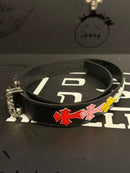 Cinto Chrome Hearts 105 CM Multicolor Cruz Couro Fivela Metal - Pronta Entrega