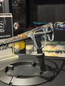 Óculos Chrome Hearts Armação Transparente Gold Lente Clear - Pronta Entrega