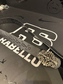 Cinto Chrome Hearts 105 CM Preto Cruz Couro Fivela Metal