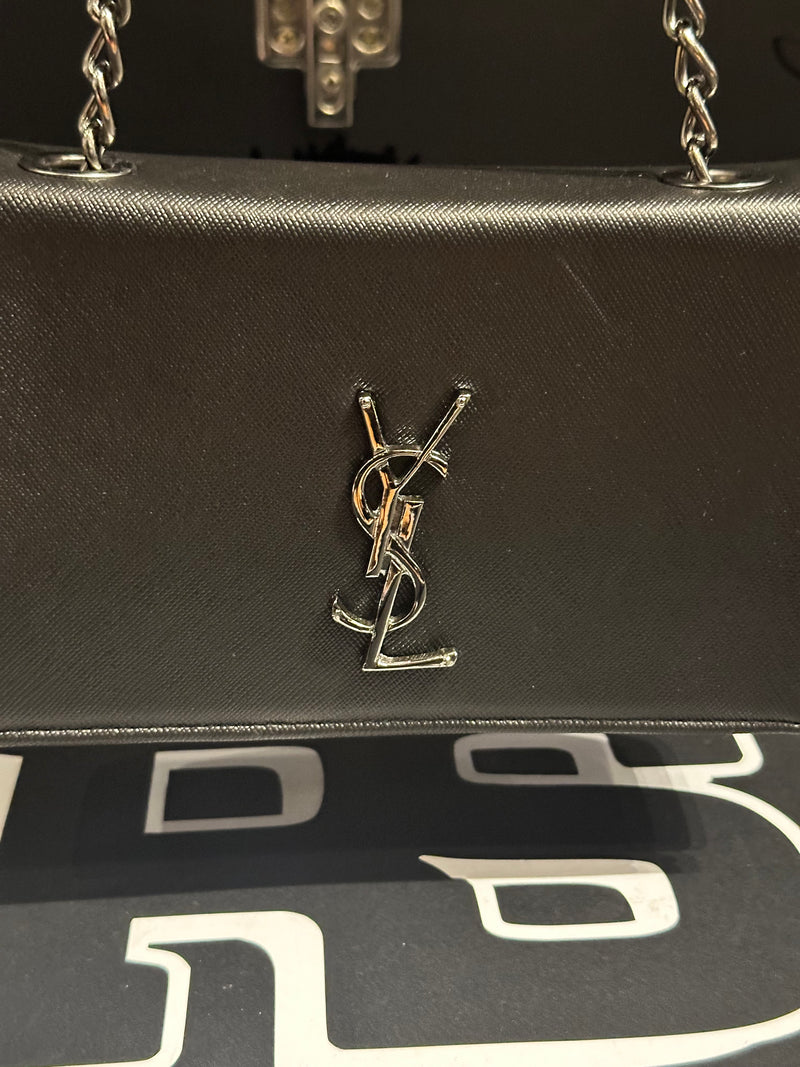 Bolsa Yves Saint Laurent Kate Black/Silver - Pronta Entrega