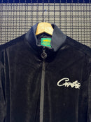 Jaqueta Corteiz VVS Velour Jacket Black - Pronta Entrega