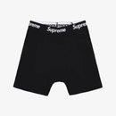 Supreme Cueca X Hanes Boxer Black- Pronta Entrega