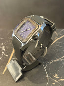 Relógio Cartier Santos Quartzo Silver Fundo Blue - Pronta Entrega