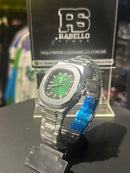 Relógio Patek Philippe Silver Fundo Green - Pronta Entrega