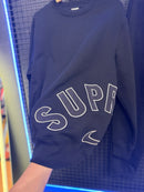 Conjunto Moletom Supreme x Nike Crewneck Arc Black SS22-W14 - Pronta Entrega