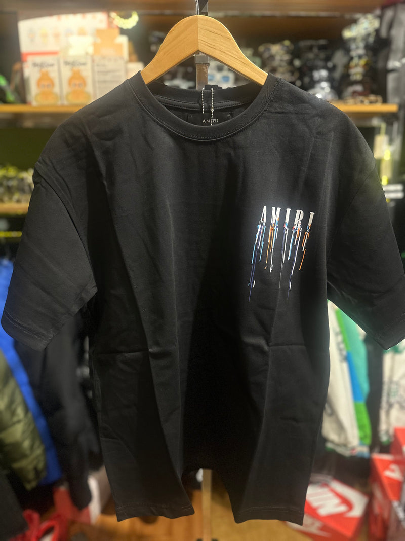 Camiseta Amiri Paint Drip Preta - Pronta Entrega
