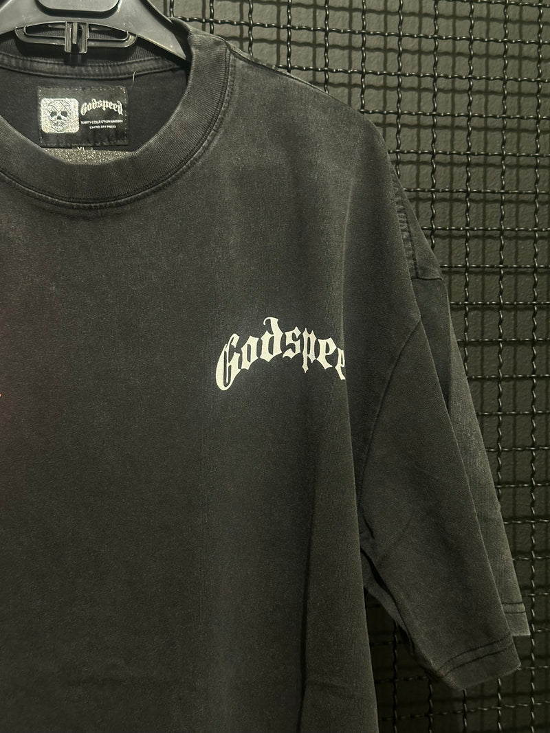 Camiseta Godspeed Liberty Statue Black/Orange - Pronta Entrega