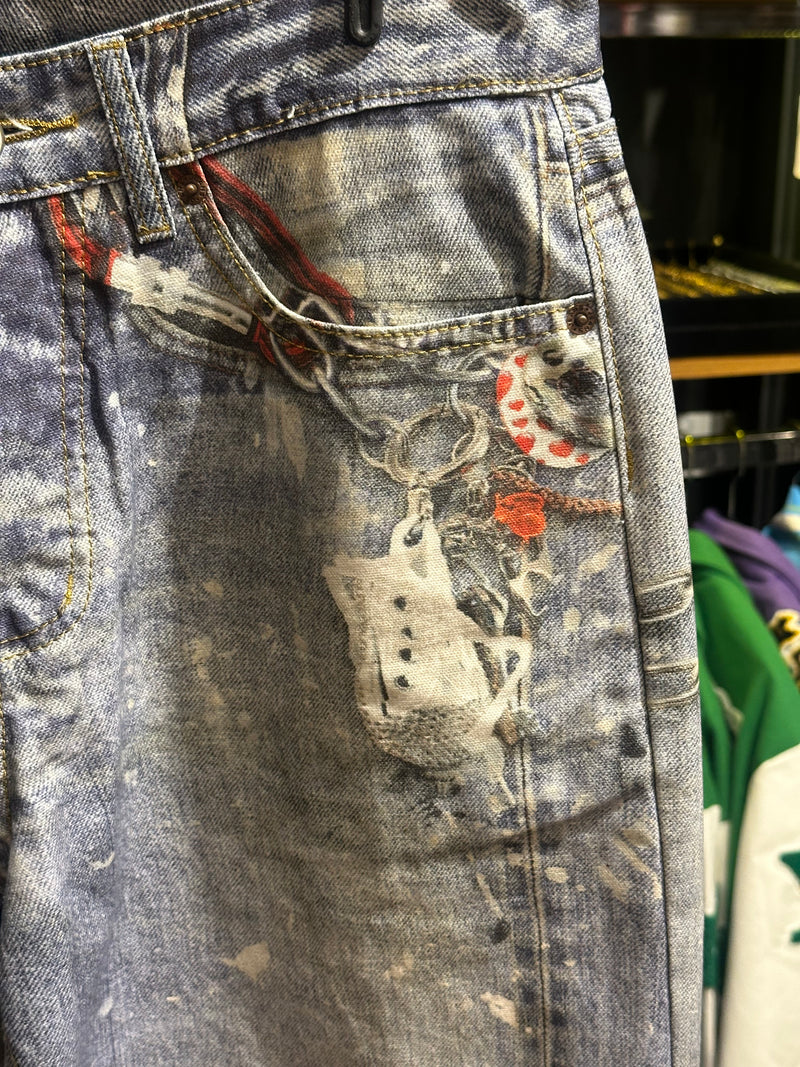 Calça Acne Studios Printed Keychain - Pronta Entrega