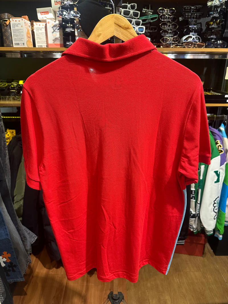 Camisa Polo Aleatory Azul/Vermelho - Pronta Entrega